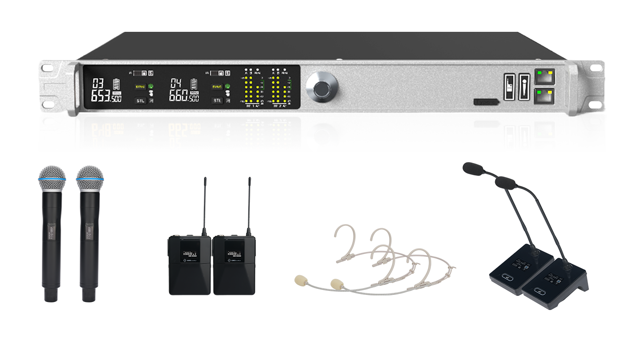 xc7000 True Diversity Dual-Channel Wireless Microphone Receiver--